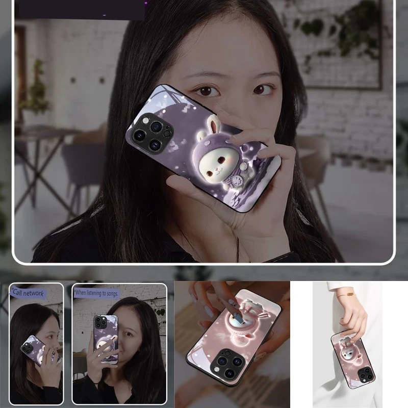 Funda protectora de TPU para teléfono móvil iPhone 16 Plus, carcasa de Vidrio colorido luministempered, 15, 14, 13, 12, 11