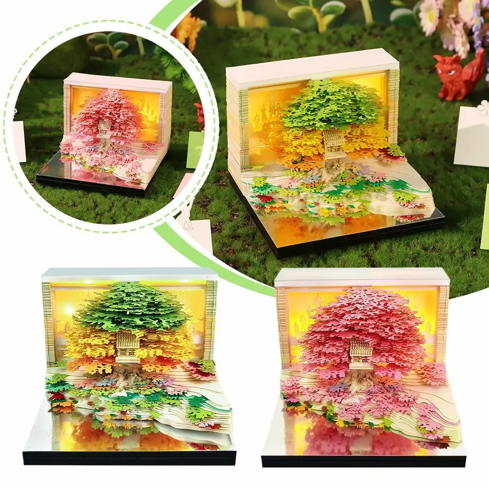 3D ปฏิทิน 2026 กระดาษที่ไม่ซ้ํากันประติมากรรมปฏิทิน MeMO Pad บล็อกหมายเหตุ Hary Design หมายเหตุกระดาษเครื่องเขียนอุปกรณ์เสริมของขวัญแปลกใหม่