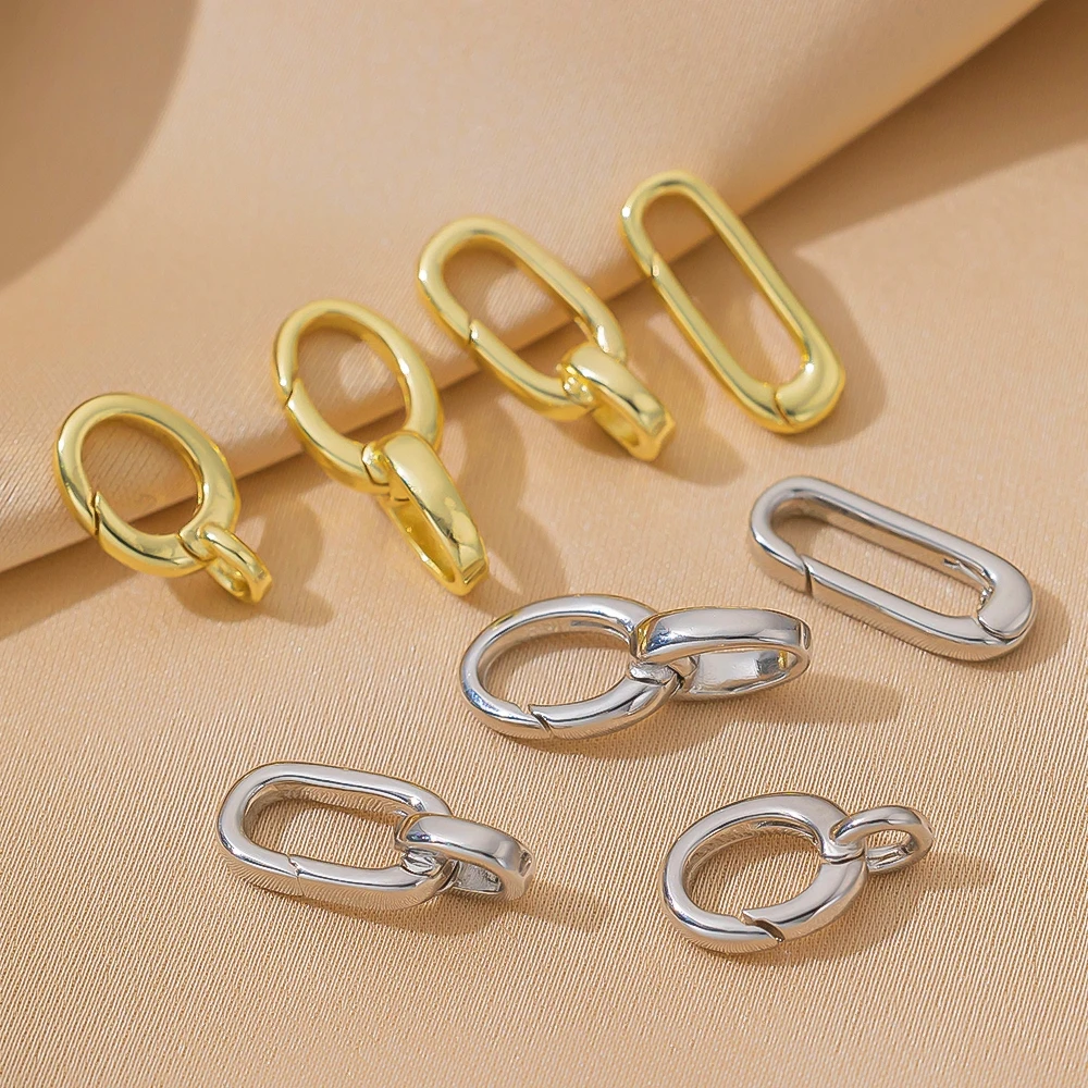 Fermoirs plaqués or 14K, mousqueton, boucle à ressort pour chaînes, colliers, Bracelets, fournitures de fabrication de bijoux, accessoires, 2 pièces/lot