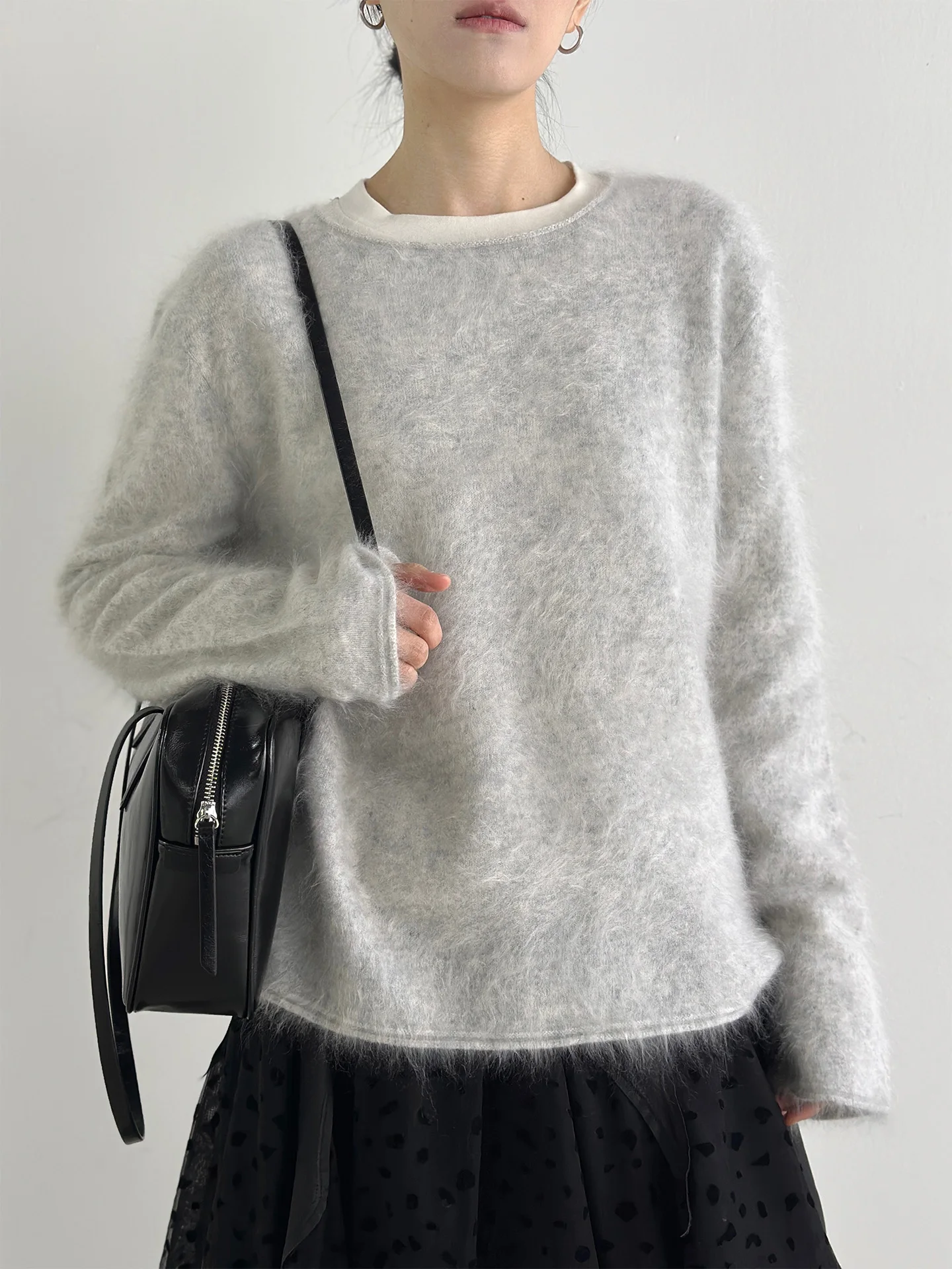 

Зимний женский вязаный свитер Timingzhou25 с круглым вырезом, мягкий повседневный теплый топ с длинными рукавами