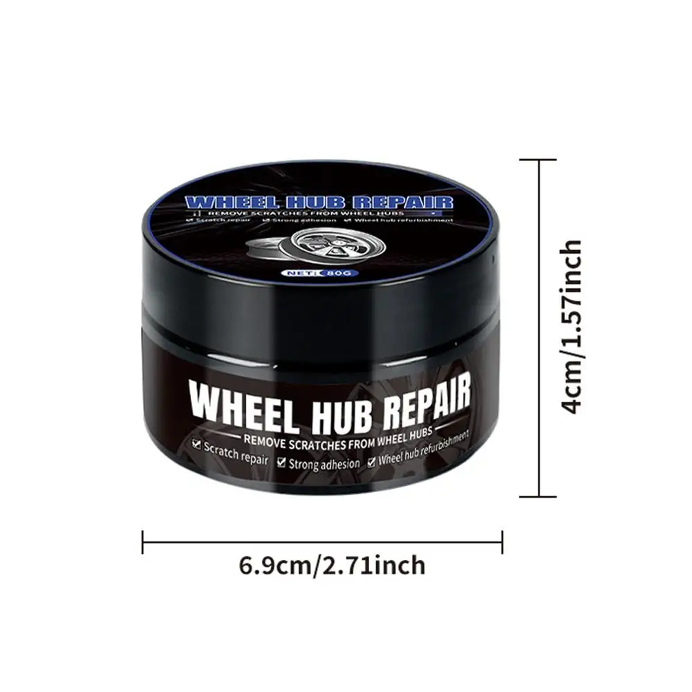 80g Wheel Hub Scratch Repair Wax - Automobile Tire Detail Repair And Deep Conditioning, No Residue