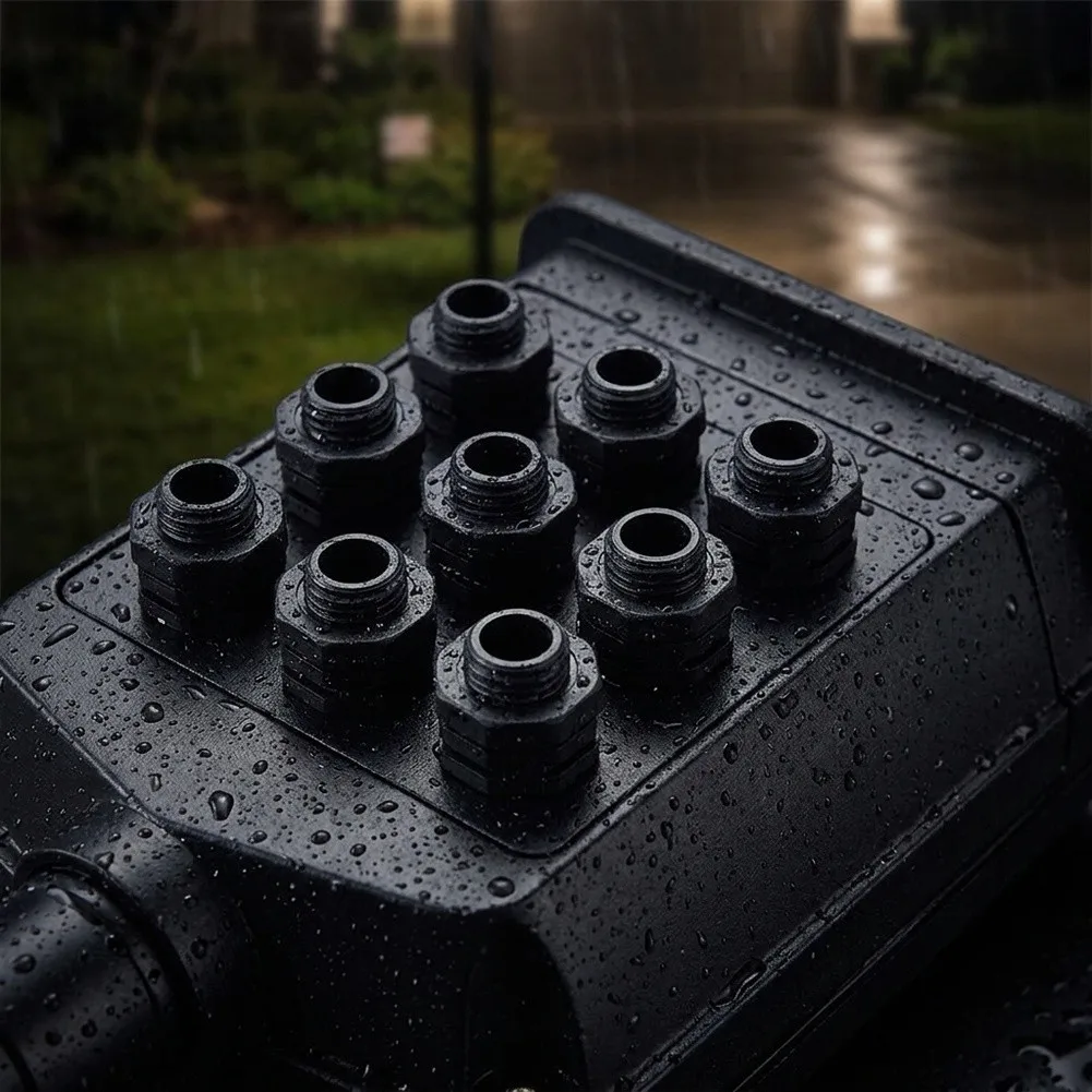 10 Pack Black Ventilation Screws for For outdoor Lighting Fixtures Breathable Relief Valve M8 to M20 1.5 Threads