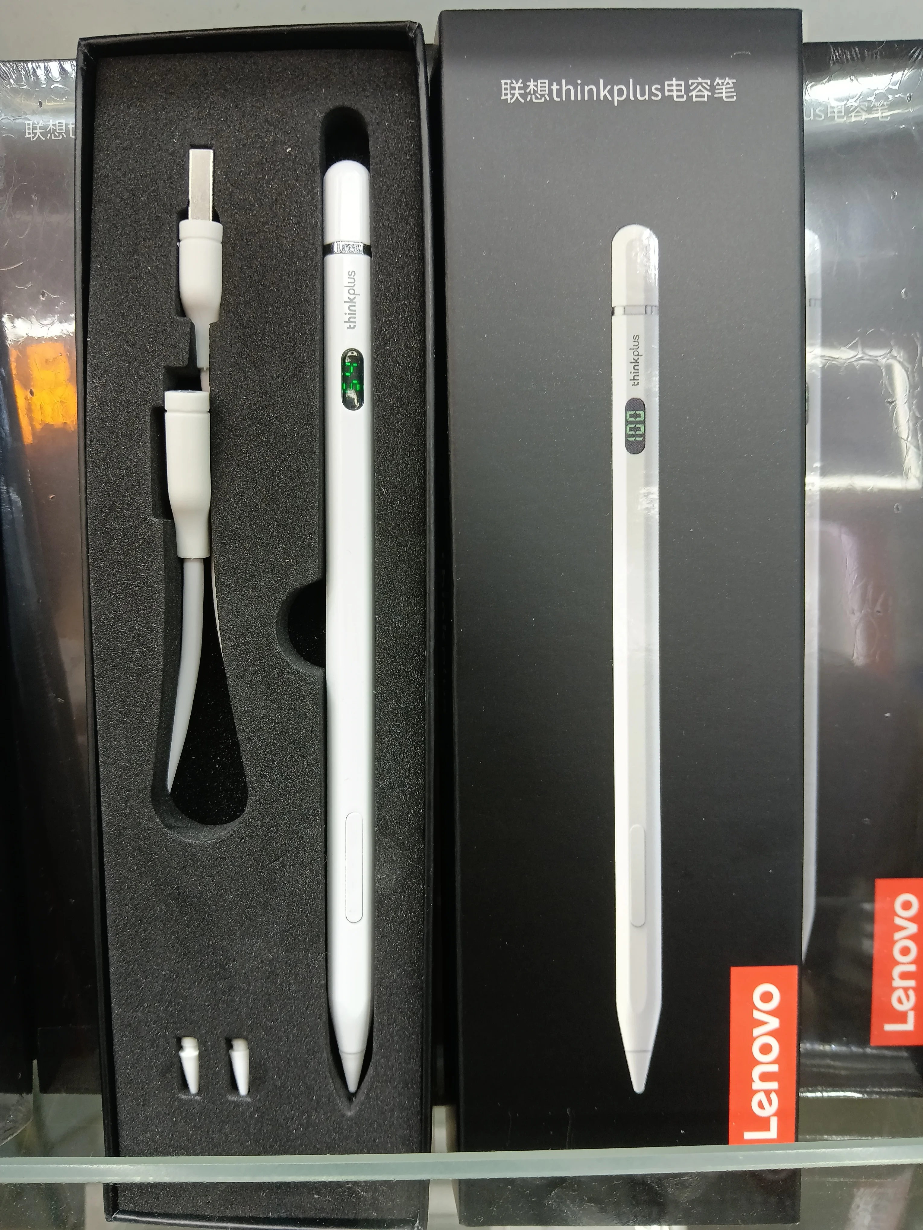 Fotografia 3: Caneta Stylus Lenovo BP26 com Display de Energia, para Apple iPad Air 13 polegadas M2 2024, M4 Pro 11 e 12.9 polegadas, Air 4 e Air 5, 10.9 polegadas