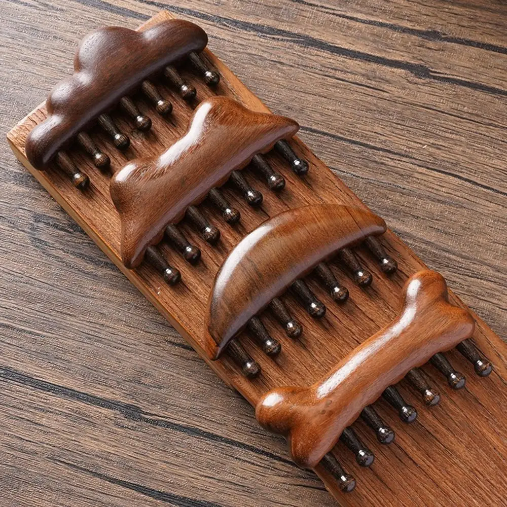 

Blood Circulation Wood Massage Comb Meridian Relax Wide Tooth Head Meridian Hairbrush Comfortable Smooth Surface Sandalwood Comb