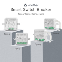 Matter WIFI Smart Switch Module Relay Breaker HomeKit Wireless Control Breaker Works With Siri Alexa Google Home Smart Home Life