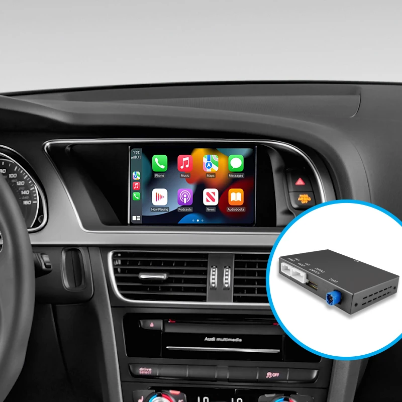 Wireless Carplay Android Auto Module Box for Audi A1 A4 A5 A6 A7 A8 Q3 Q5 Q7 2010-2018 RMC MMI 3G OEM Screen Mirror Link