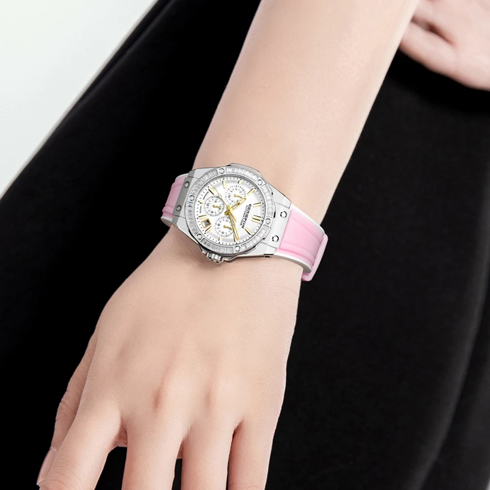 2025 أفضل ماركة باجاني تصاميم المرأة الحركة التلقائية ساعة ميكانيكية الياقوت كريستال فاخر الماس ساعة اليد للسيدات #2