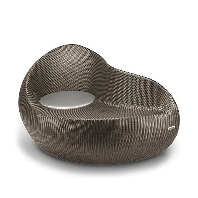 Outdoor Sofa Innenhof Villa B & B Balkon Rattan Stuhl Möbel Wasserdicht Sonnenschutz Rattan Kreative Runde Doppelbett