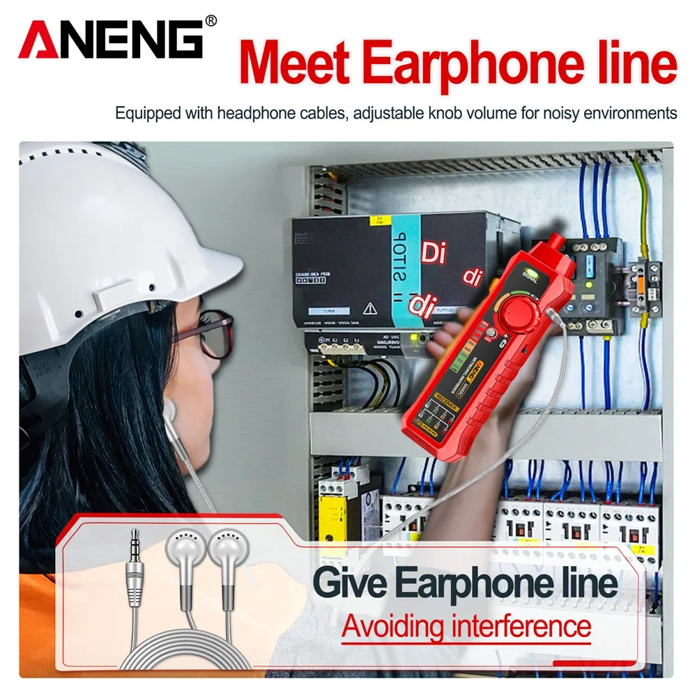 High-precision Network Cable Tester ANENG M469C Smart RJ45 RJ11 LAN Power Cable Line Tracing Measure DC Level Cables Tester Tool