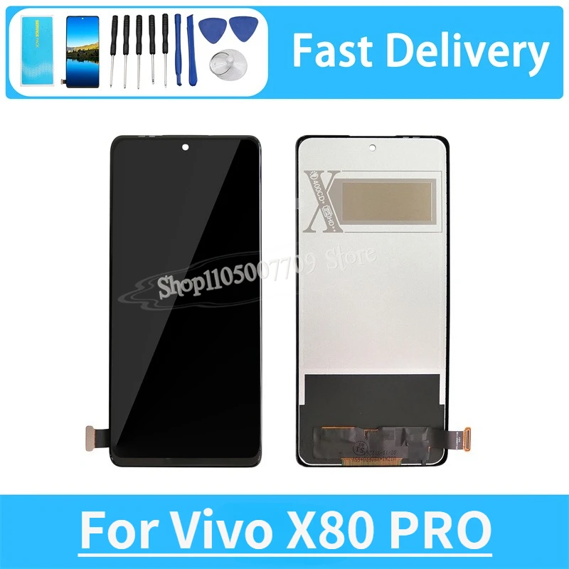 671インチ-vivo-x80-pro用-lcdディスプレイ-タッチスクリーンデジタイザーアセンブリ交換用-フレームなし