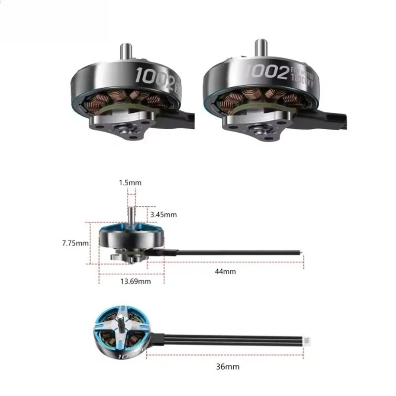 X2 1002 Brushless Motor 18000/25000KV Fit 1.6-2 Inch Tiny FPV Freestyle Quadcopters Replacement Parts