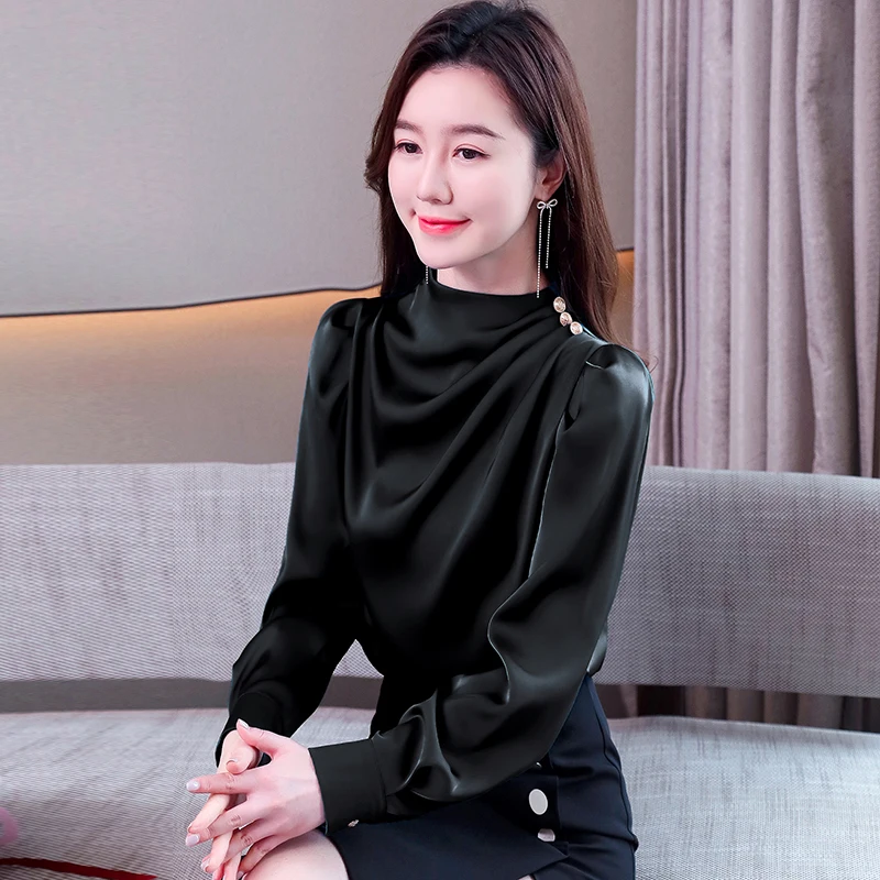 Long Sleeve Blouse Women Blusas Mujer De Moda 2024 Stand Collar Blouse Shirt Tops Women Blouses Femme Shirts Blusa Feminina G36