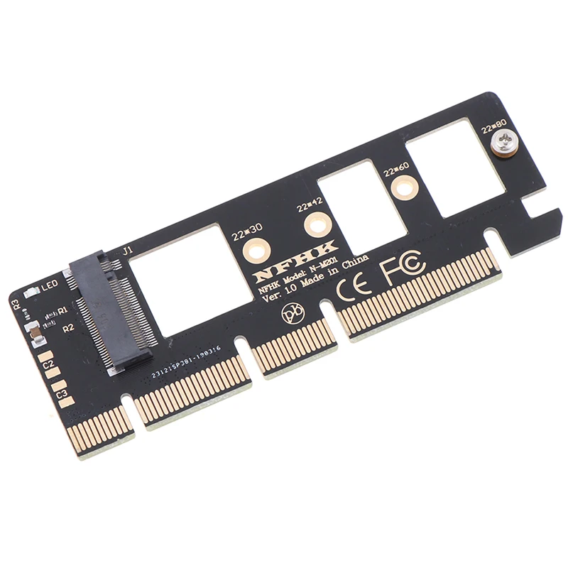 محول بطاقة رافع ، 1 x NVMe M.2 NGFF SSD إلى PCI-E ، PCI Express ، 16x X4