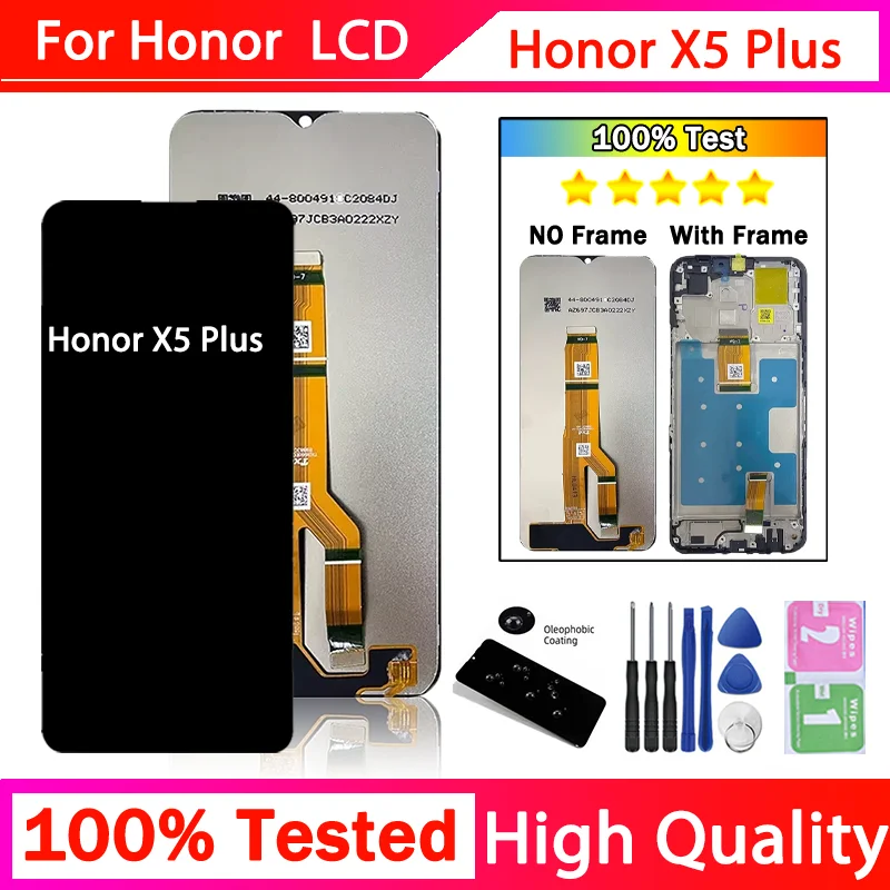 

Экран дисплея X5 Plus с рамкой для Honor X5Plus WOD-LX1 WOD-LX3 WOD-LX3 Дисплей с цифровым преобразователем сенсорного экрана в сборе