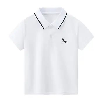 Kids 3-Piece Polo Shirt Set 5 3-piece Set Of Children's Summer Fresh Combination Polo Shirt For Boys And Girls Versatile And Handsome Short Sleeved Lapel T-sh 5