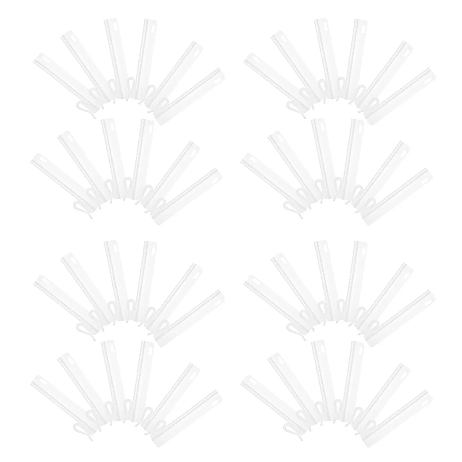 60Pcs White Adjustable Plastic Pinch Pleat Curtain Hooks for Pleated Drapes Fast Installation Secure Hold Heavy Sheer Curtains