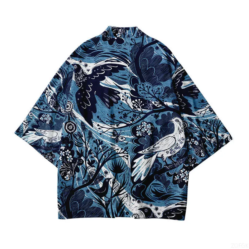 2025 الإبداعية النمط الصيني كيمونو عباءة صيف جديد ثلاثية الأبعاد مطبوعة الرجال والنساء عادية نصف كم سترة سترة