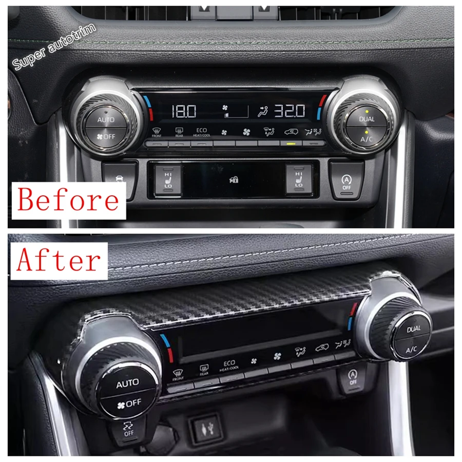 Central Middle Air AC Conditioning Control Panel Fan Speed Button Cover Trim Accessories For TOYOTA RAV4 RAV 4 XA50 2019 - 2024