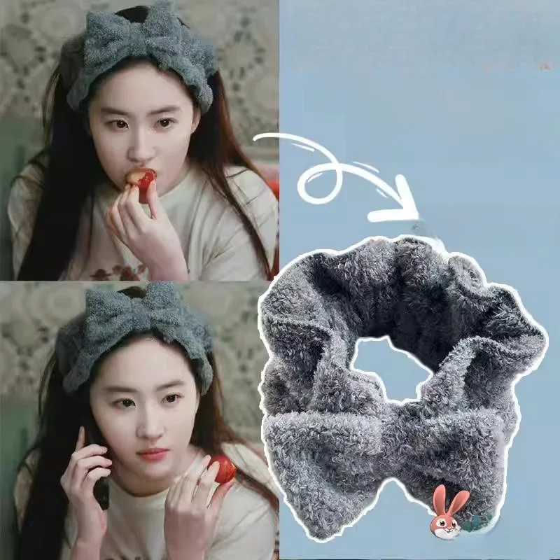 

Women's Hair Ties for Face Washing And Mask Application Seamless Wide Knot Anti Slip No Hair Pressing