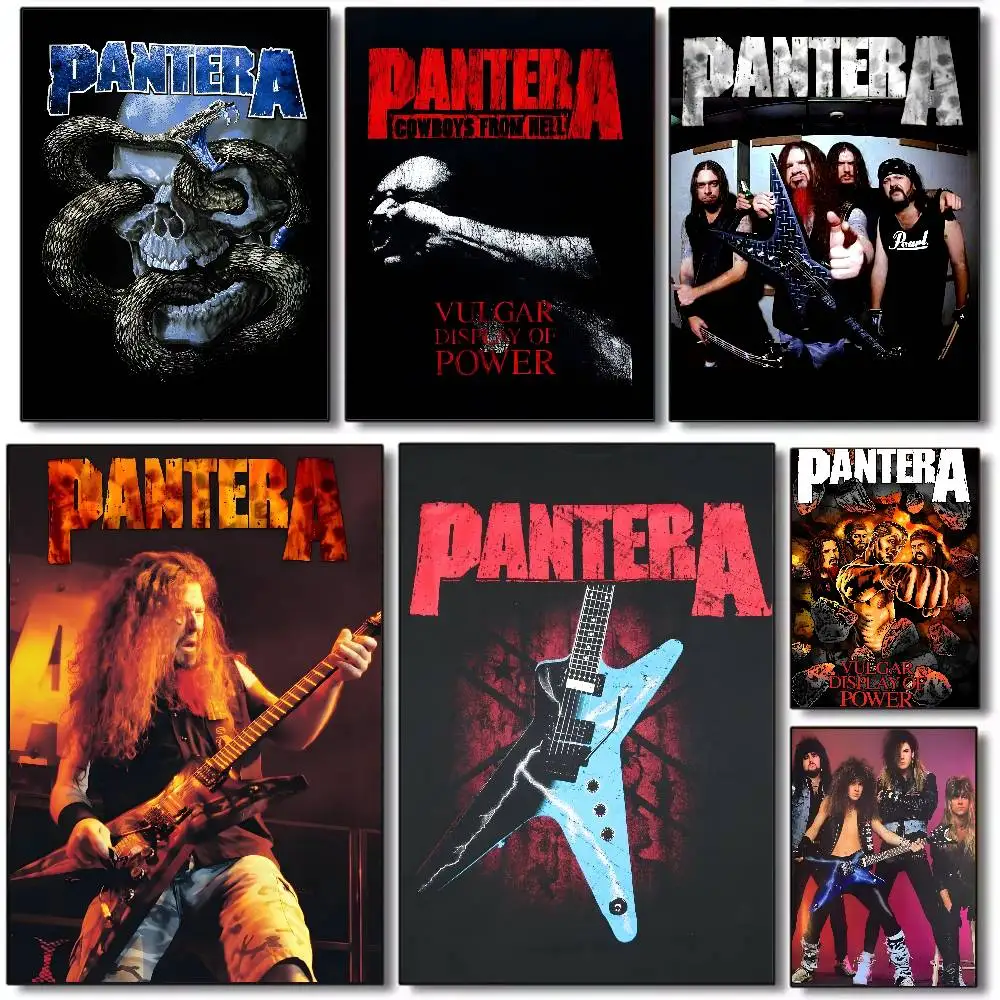 Póster de música de banda de Rock P-Pantera, lienzo HD, papel de impresión estético avanzado, arte de pared para decoración del hogar y la sala de estar