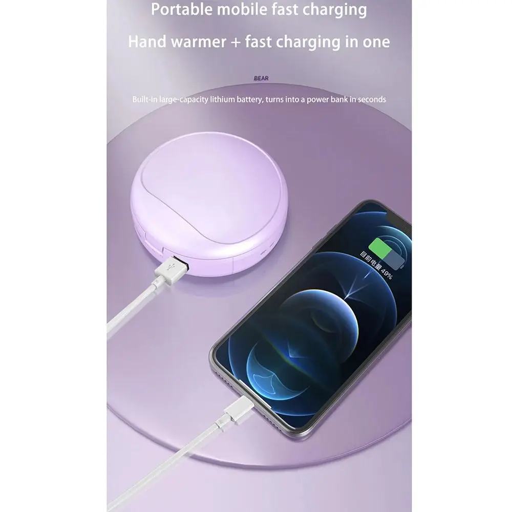 مرآة مكياج LED 4 في 1 للطاقة المتنقلة، عدسة مكبرة 3x، مرآة زينة مضاءة بلونين، بطارية متعددة الوظائف ذات سعة كبيرة