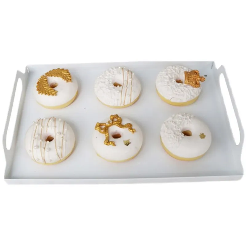 Biały, kute żelazny stolik na desery, ozdobny stojak na ciasta, taca ekspozycyjna, stół weselny, stojak na przekąski na popołudniową herbatę, stojak na zimne jedzenie, przerwa na herbatę