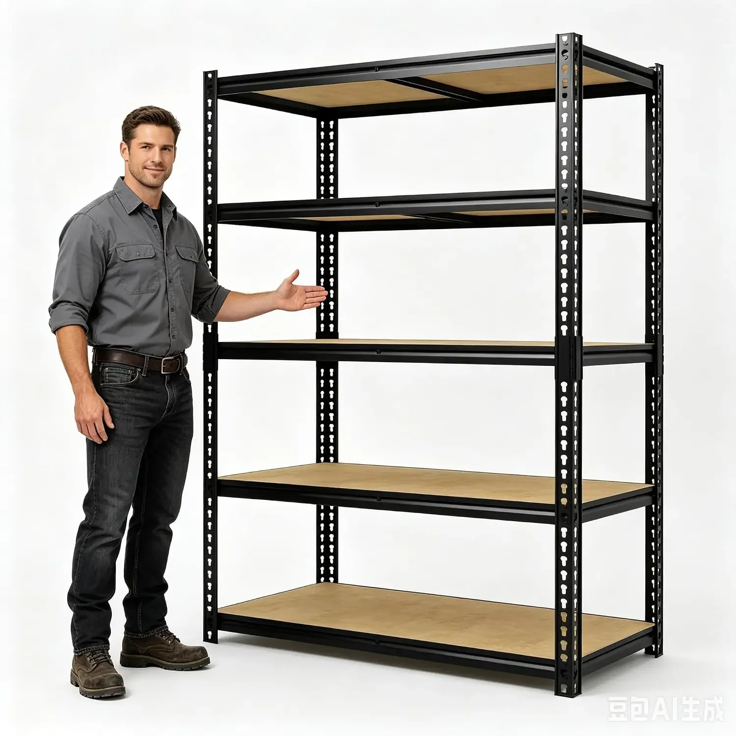 USA Stock 2500 Lbs Heavy Duty Garage Storage Shelves, 48