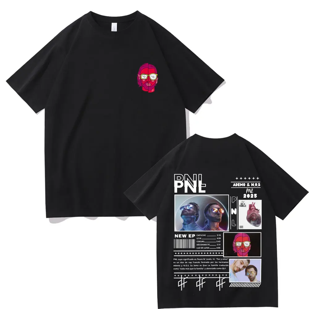 French Rap Band PNL Album Le Monde Chico 2025 Graphic T Shirt Men Women Hip Hop Fashion Short Sleeve Oversized Tshirt Streetwear