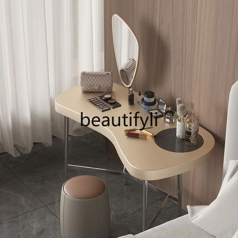 Premium dressing table minimalist with mirror makeup table bay window special-shaped small desk