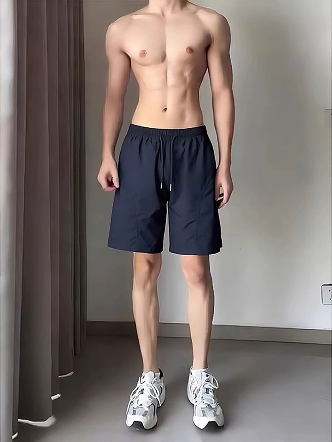 

Быстросохнущие баскетбольные шорты в американском стиле для мужчин, летние, для активного отдыха на пляже, повседневные, спортивные брюки длиной до колена