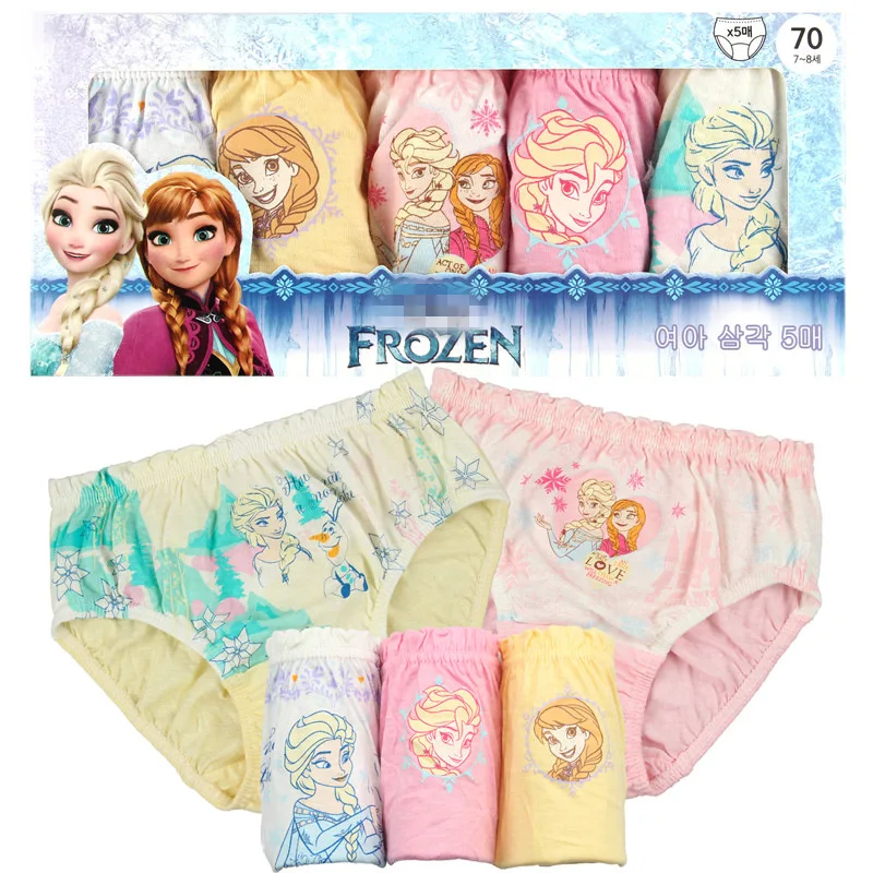 5pcs/Bag 3-14Y New Girl Underwear Anna Elsa Cartoon Pants briefs Children knickers Girl Underpants Kids Panties Panty Brief