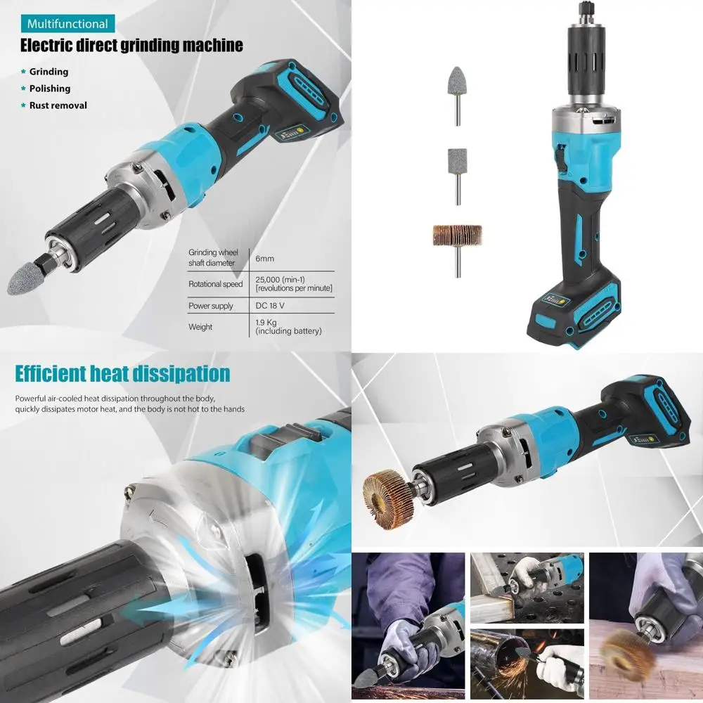 

18V Cordless Die Grinder with 6mm Chuck, 7,000-28,000 RPM Variable Speed