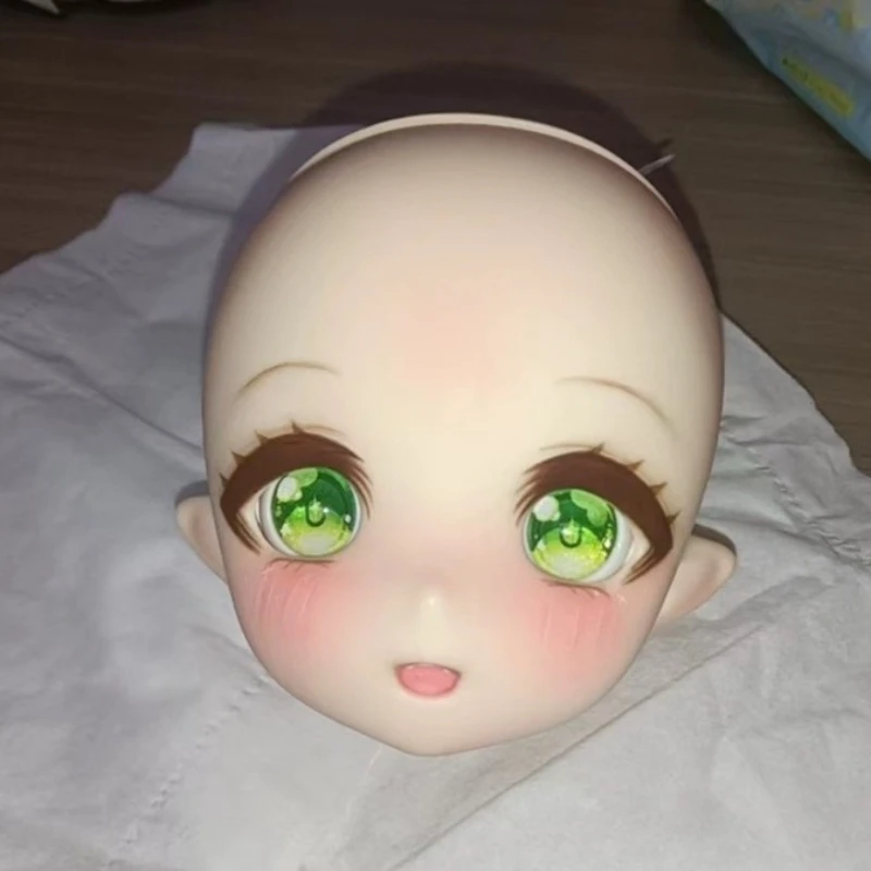 

1/4 Anime Doll's Makeup Head with Random Eyes Half-White Skin 1/4 Imomodoll Doll's Accessories Dress Up Toy