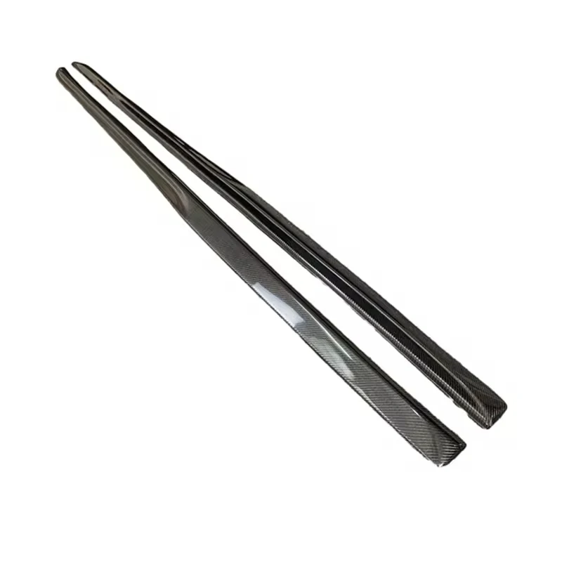 New PSM Style Body Kit Carbon Fiber Fibre Side Skirt Extention Panel Lip for Mercedes Benz C Class W205 2015-2021