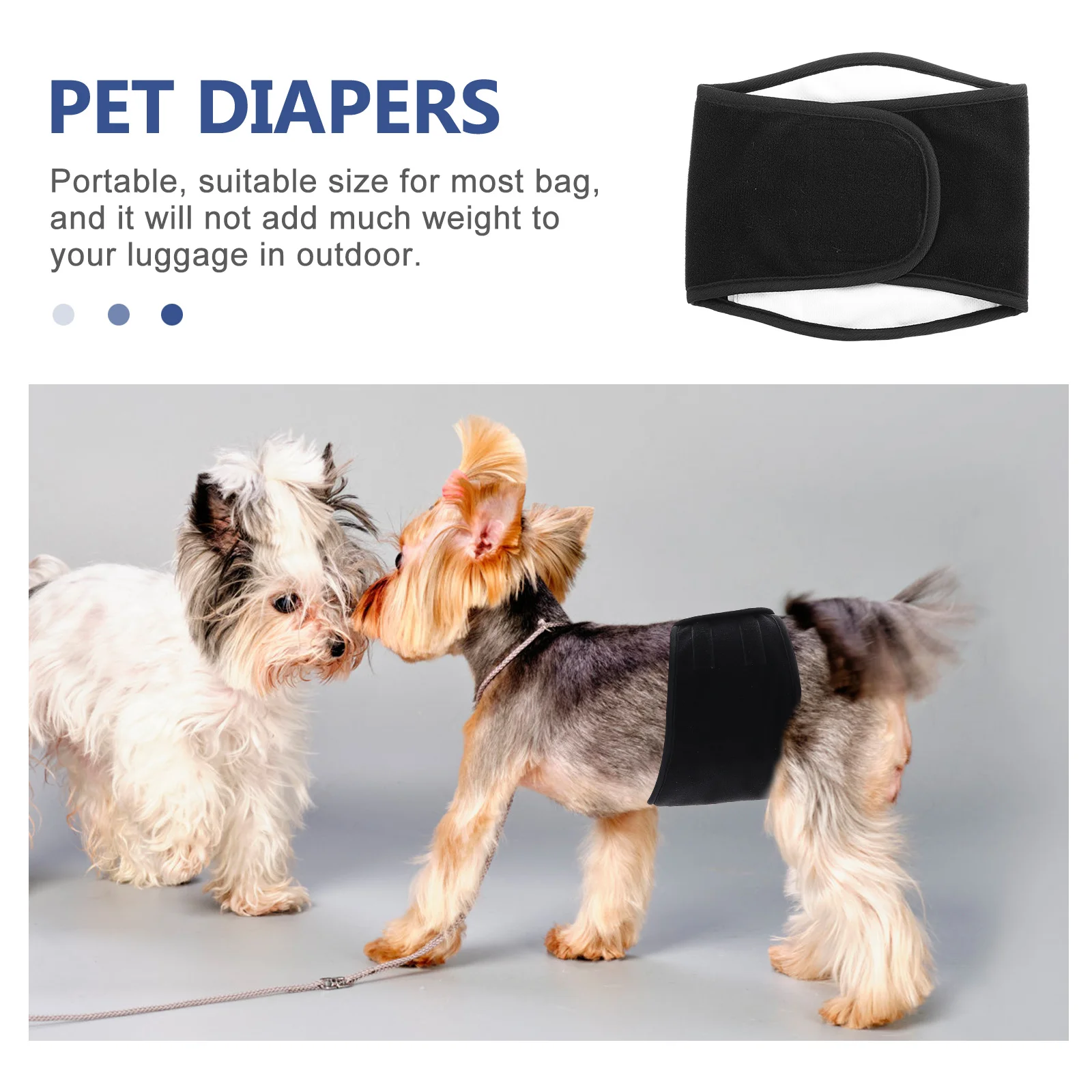 

Water Absorbent Pet Diapers Portable Breathable Dog Belly Band Indoor Reusable Male Dog Diapers Lightweight Comfortable Fit
