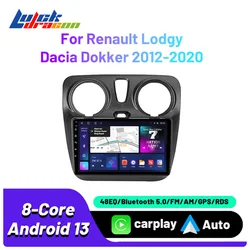 Car Radio For Renault Lodgy Dacia Dokker 2012-2020 Autoradio 8Core wifi gps Car Video Multimedia Automotive Carplay Android Auto