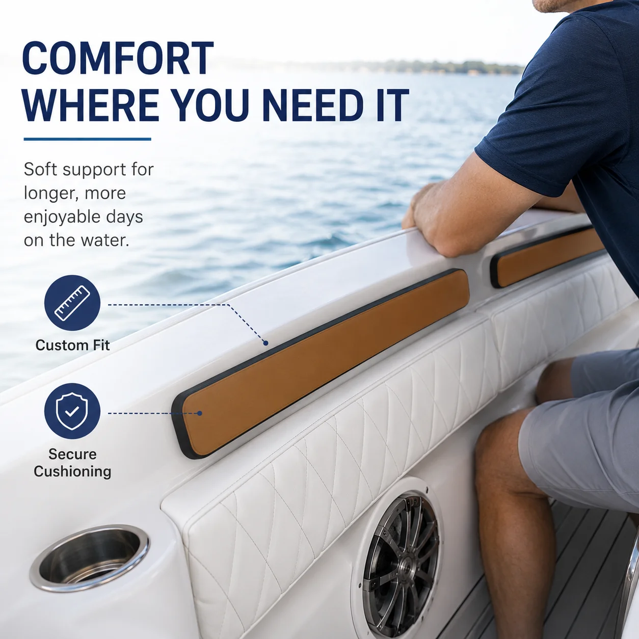 KXKZREN Custom EVA Foam Coaming Bolster Pads Marine Boat Side Cushion Mat Personalized Size Color Comfort Protective Padding