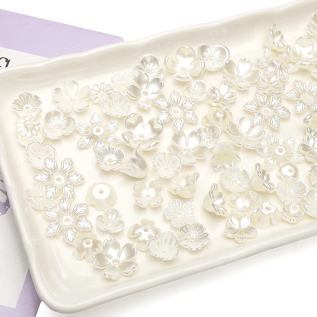 About20-50PcsABS Alien Pearl Separation Beads Unikalne luźne koraliki Ręcznie robione DIY Biżuteria Akcesoria do nakryć głowy Materiały — zdjęcie 7