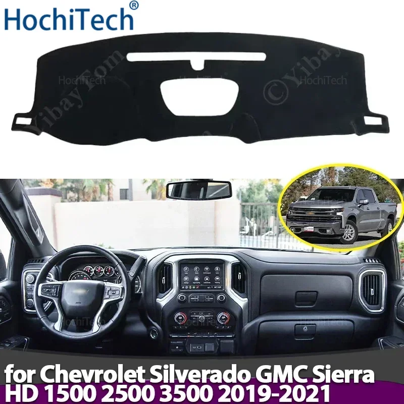 

Для Chevrolet Silverado GMC Sierra HD 1500 2500 3500 2019 2020 2021, чехол для приборной панели, коврик для приборной панели, коврик, накидка, одеяло