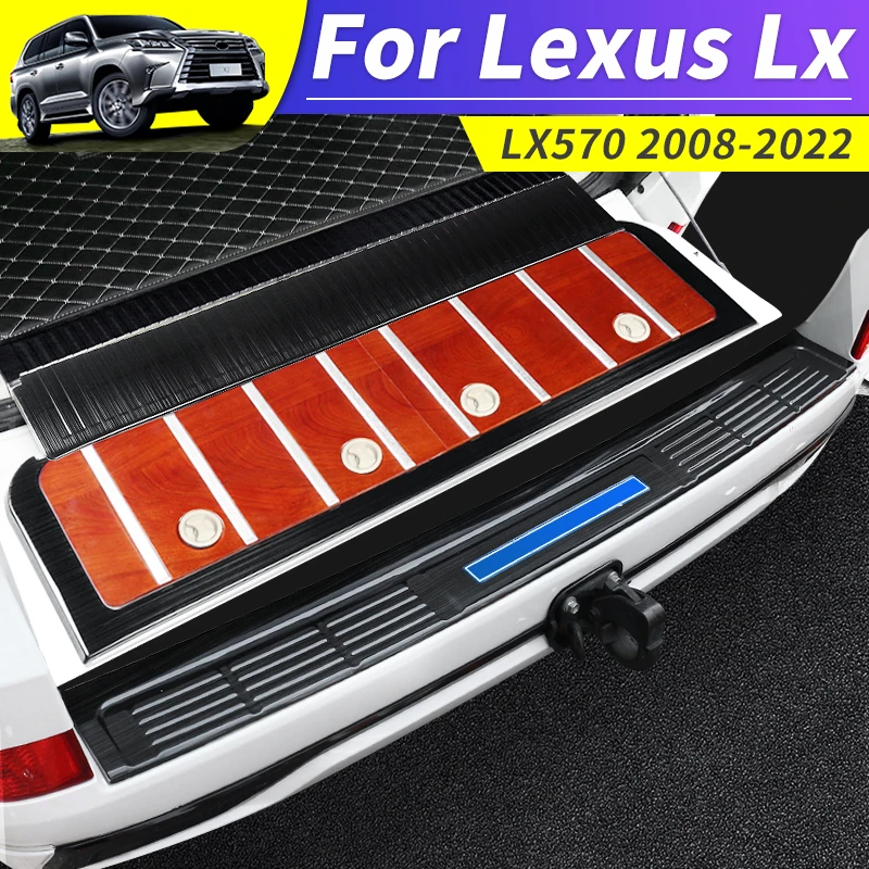 Applicable to 2008-2022 Lexus LX570 Stainless Steel Rear Threshold Modification Rear Bumper Pedal Cover Decorative Accessories