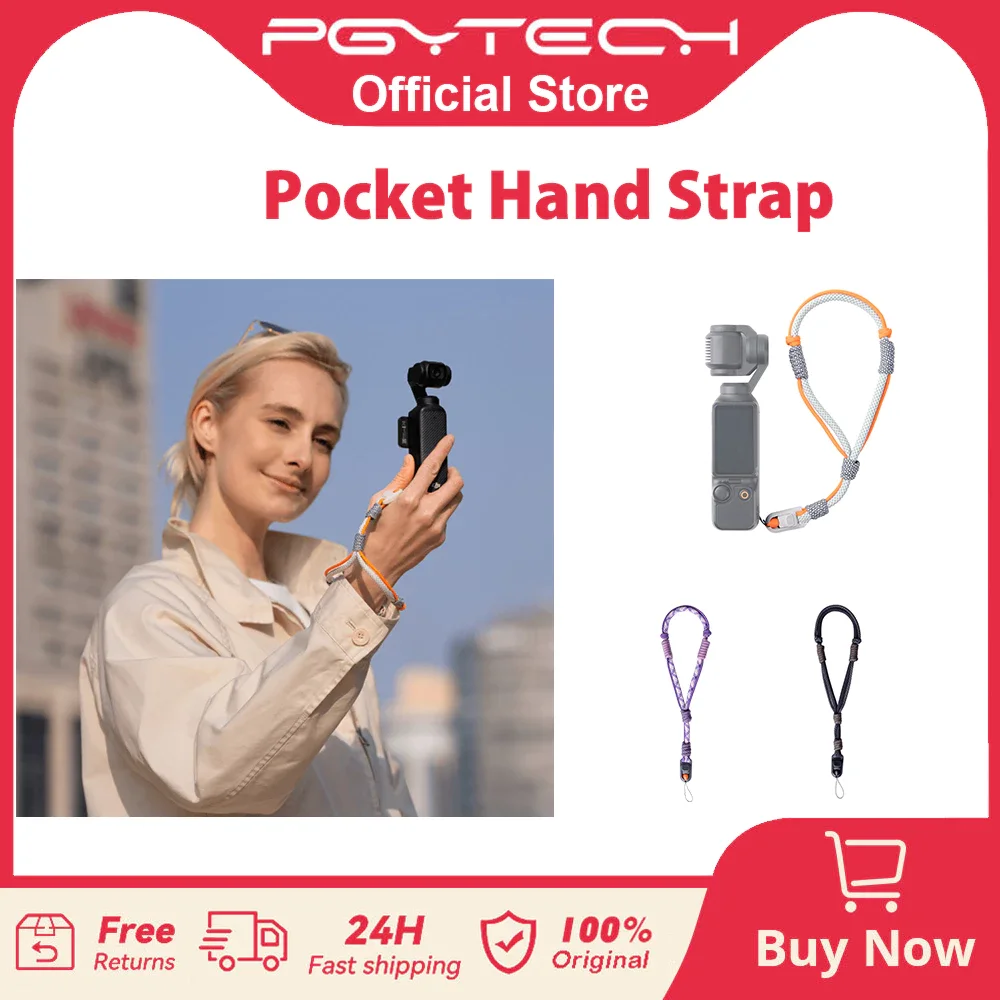 PGYTECH Hand Strap for DJI Osmo Pocket 3/4, Quick Release Protective Wrist Strap, Durable High-Strength Polyester