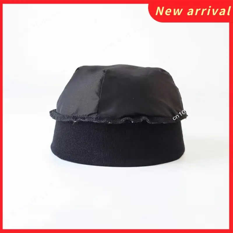 N89R الكبار Brimless القبعات قبعة بيسبول المرأة شعر قبعة رياضية محبوك شعر مستعار قبعة ث/الشعر المستعار رجل الهيب هوب عقال