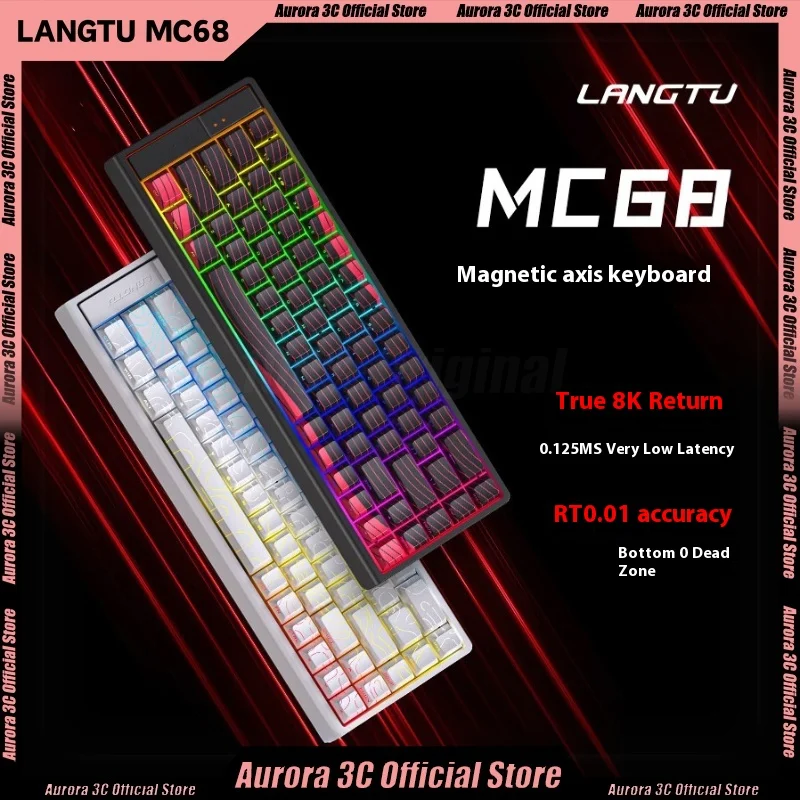 

LANGTU MC68 Magnetic Switch Mechanical Keyboard Wired Keyboard Gaming Custom 0.01mmRT 8000Hz Low Delay Keyboard PC Accessories