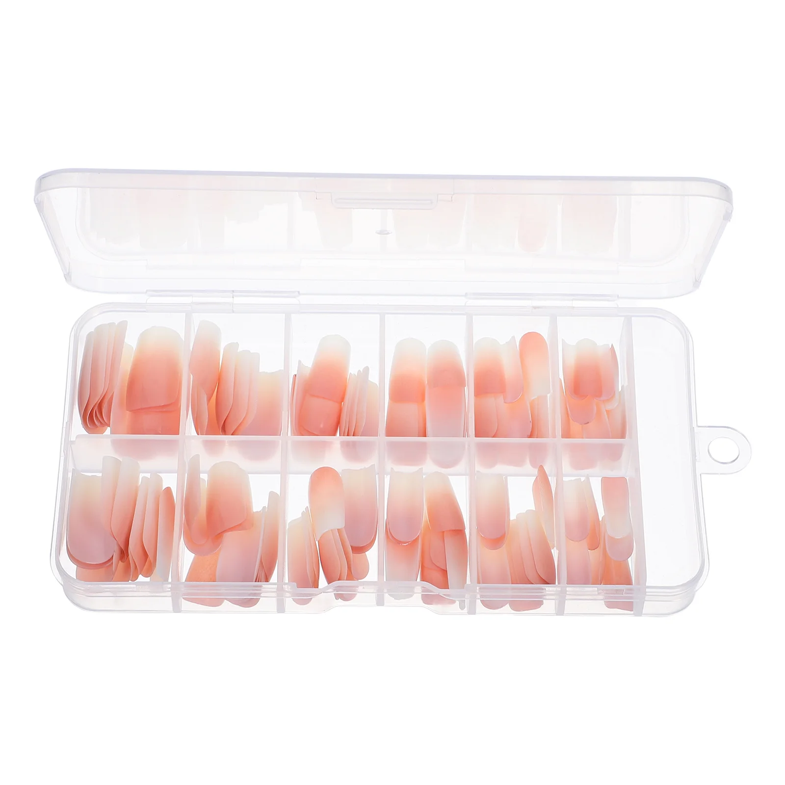 

120Pcs Gradient Reusable Press on Nails Short Full Cover Fake Fingernails Removable Wearable Nail Tips for Everyday Party