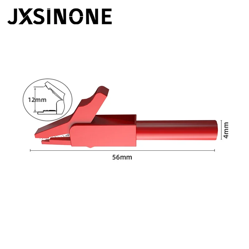 JXSINONE 10 قطع مشبك التمساح إلى محول اختبار جاك أنثى الموز 4 مم