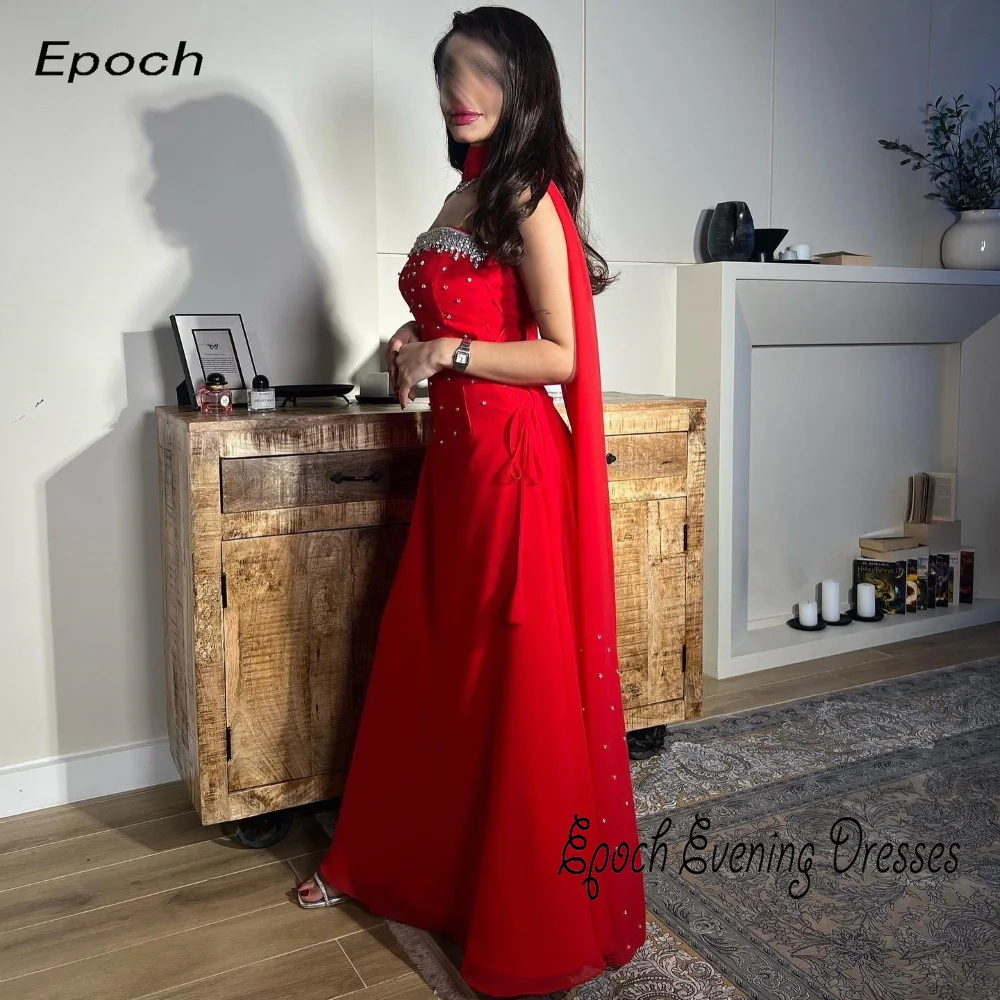 Epoch Sexy Evening Dress فساتين مناسبة رسمية Elegant Mermaid Elegant Strapless Crystal Homecoming Prom Gown With Shawl For Women