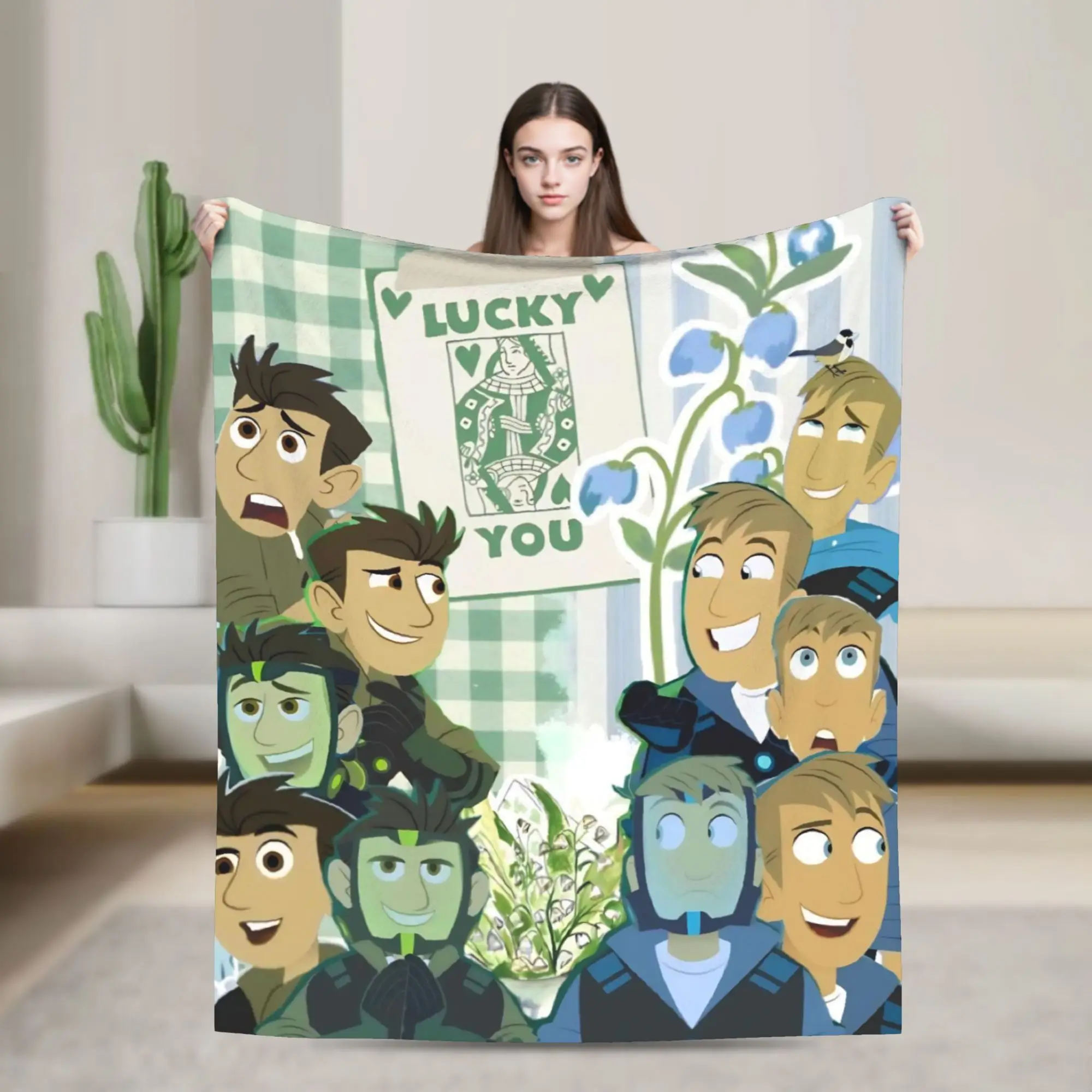 Wild Kratts Cartoon Blanket Super Soft Warm  Throw Blankets for Couch 50x60 Inch Multi-size Bedding Throws