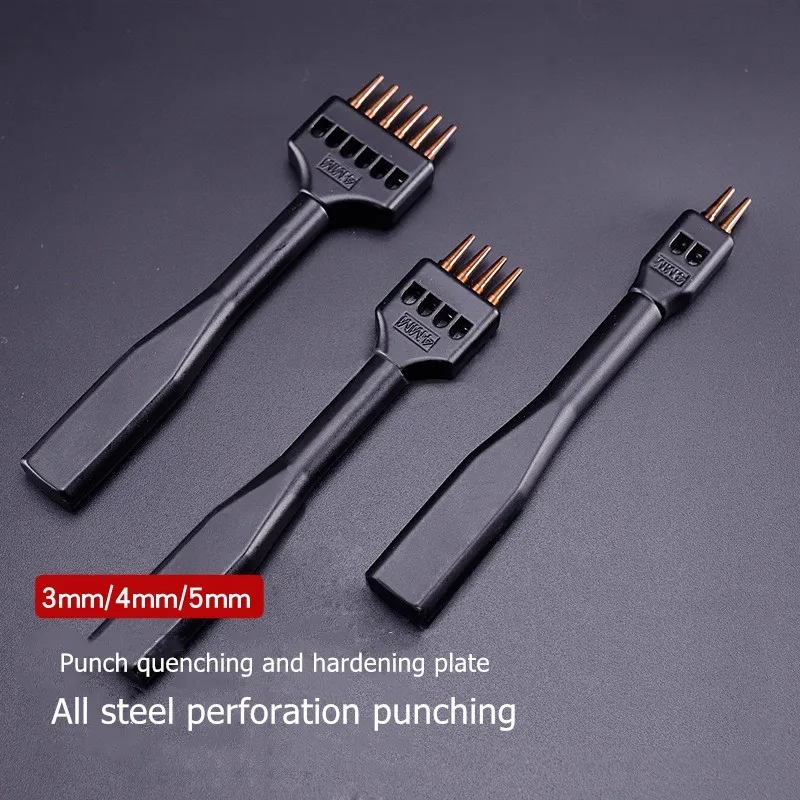 

Professional Leathercraft Tools Steel Round Hole Punch Stitching Chisel Spacing Punching Set,Leather Punch&Stitching Chisel Set