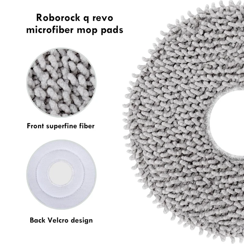 

A70P For Roborock Q Revo Vacuum Cleaner Main Side Brush HEPA Filter Mop Cloth Dust Bags Replacement Parts