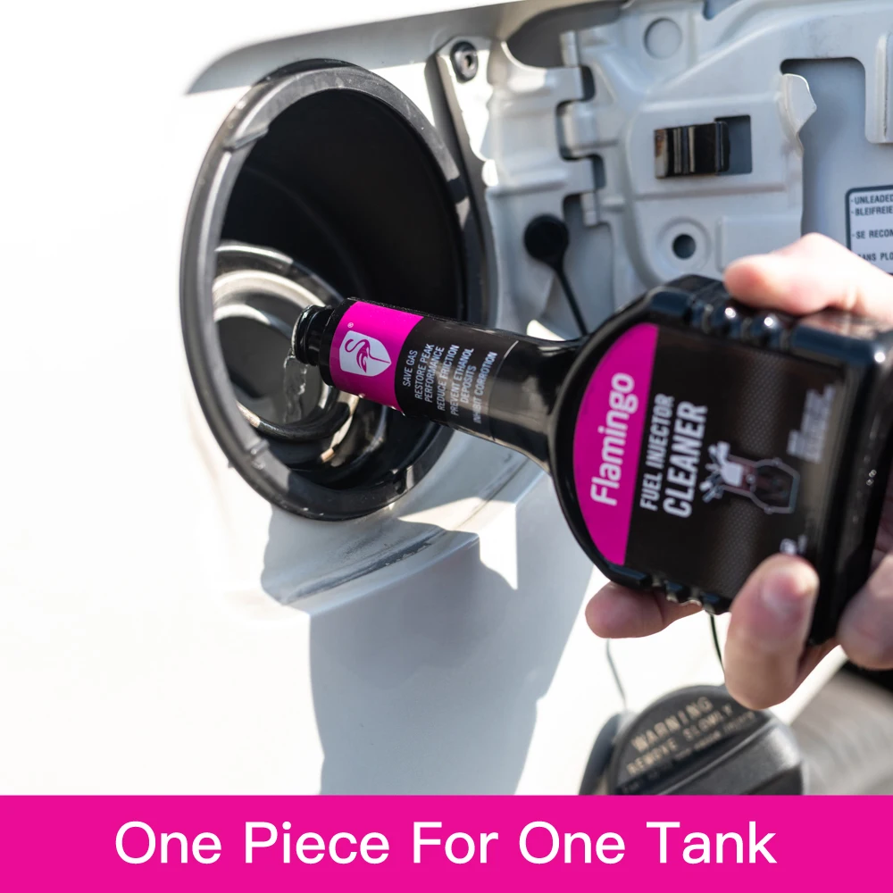 Flamingo F045 250ml 3Pc/Set Fuel Injector Cleaner Car System Petrol Saver Peak Performance Save Gas Oil Additive Restore 7.25OZ